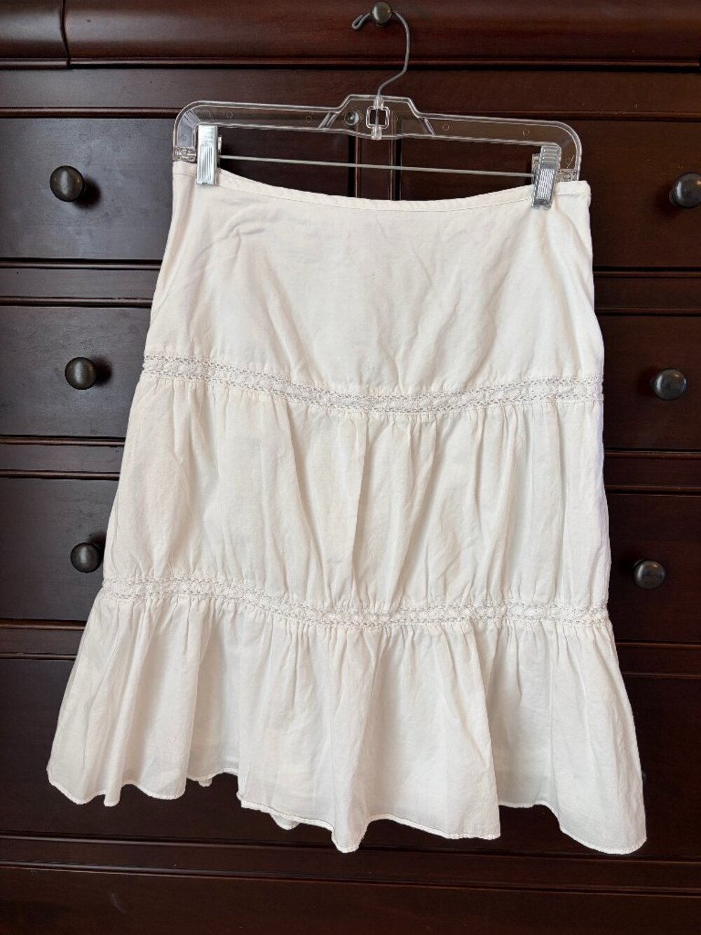 White Tiered Ruffle Skirt